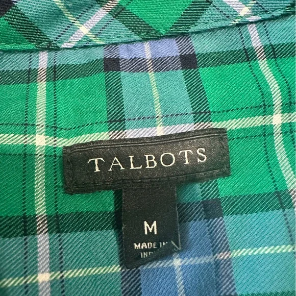 Talbots Plaid Button Down Shirt Size Medium - Picture 5 of 6